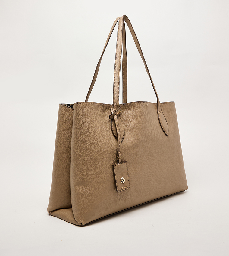 Textured Tote Bag with Purse