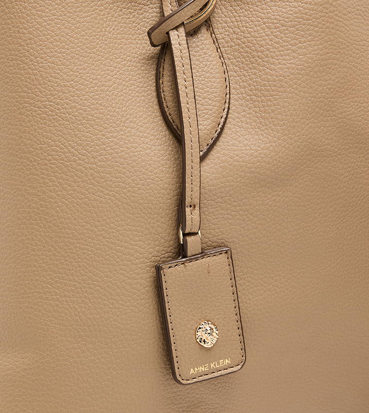 Textured Tote Bag with Purse