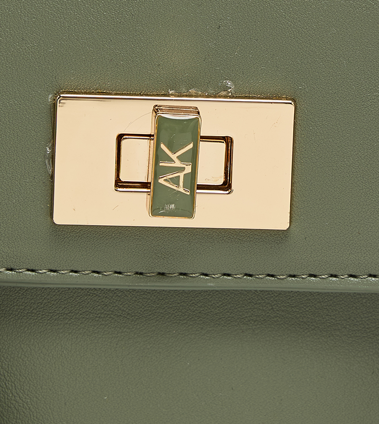 Logo Metal Scarf Detail Top Handle Bag