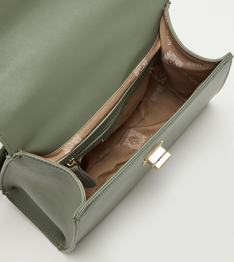 Logo Metal Scarf Detail Top Handle Bag