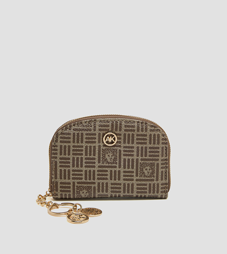 Patterned Zip-Around Card Holder