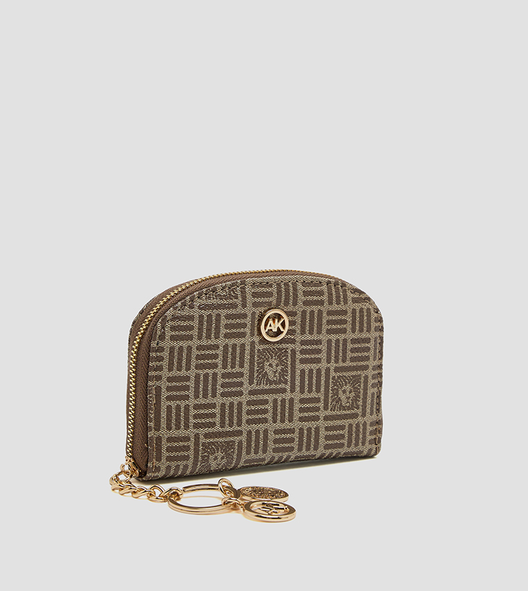 Patterned Zip-Around Card Holder
