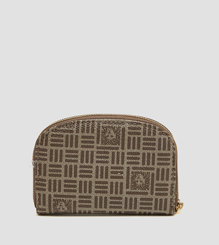 Patterned Zip-Around Card Holder