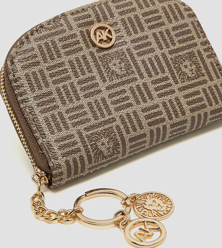Patterned Zip-Around Card Holder