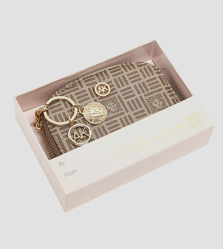 Patterned Zip-Around Card Holder