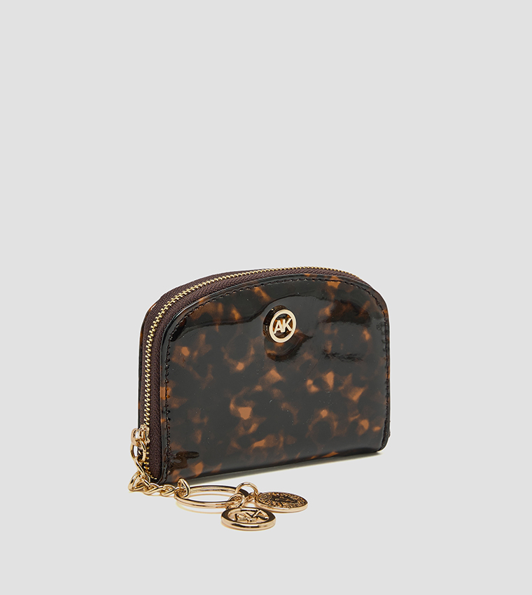 Patterned Zip-Around Card Holder