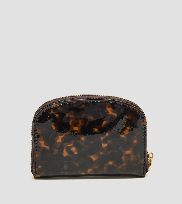 Patterned Zip-Around Card Holder