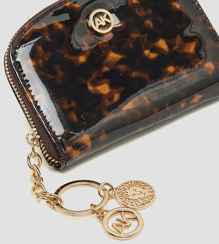 Patterned Zip-Around Card Holder