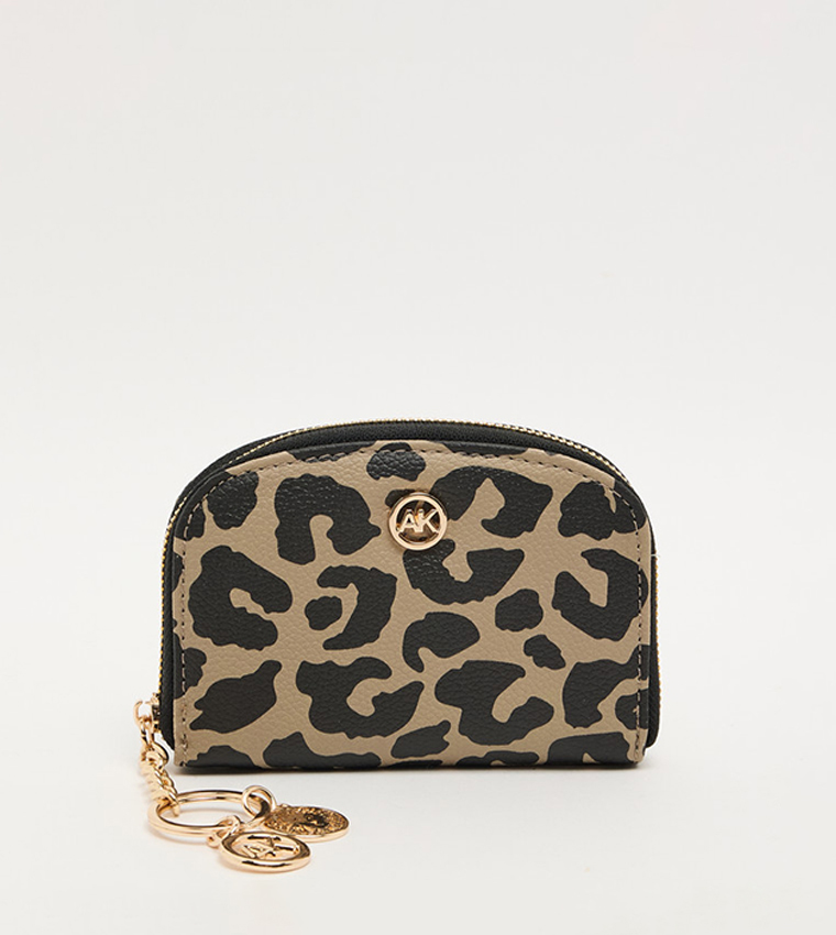 Animal Pattern Zip Closure Cardholder
