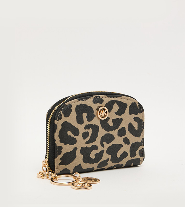 Animal Pattern Zip Closure Cardholder