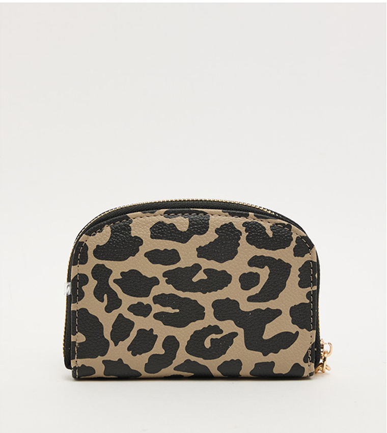 Animal Pattern Zip Closure Cardholder