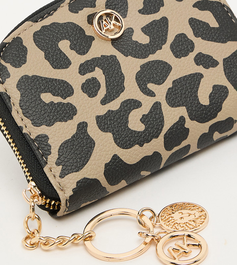 Animal Pattern Zip Closure Cardholder