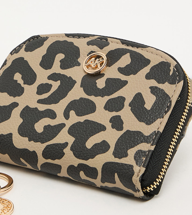 Animal Pattern Zip Closure Cardholder