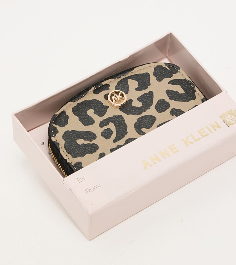 Animal Pattern Zip Closure Cardholder