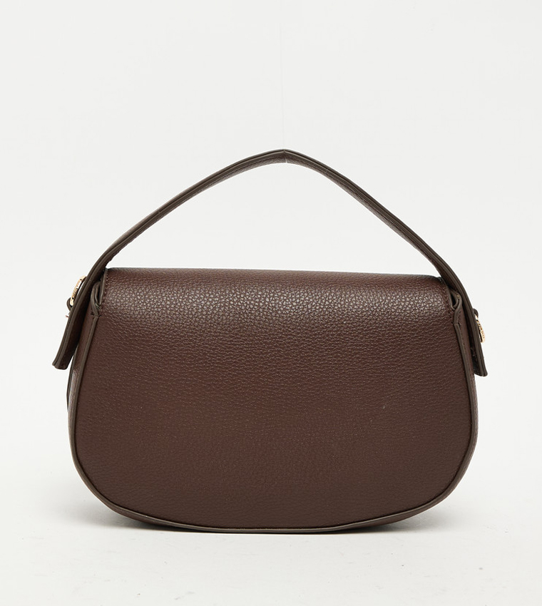 DEVON Textured Flap Top Handle Bag