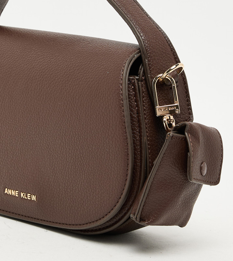 DEVON Textured Flap Top Handle Bag