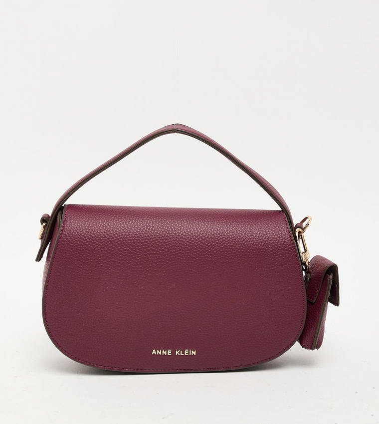 DEVON Textured Flap Top Handle Bag