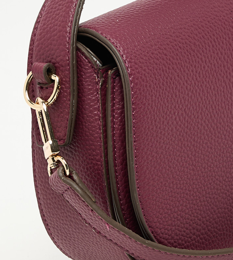 DEVON Textured Flap Top Handle Bag