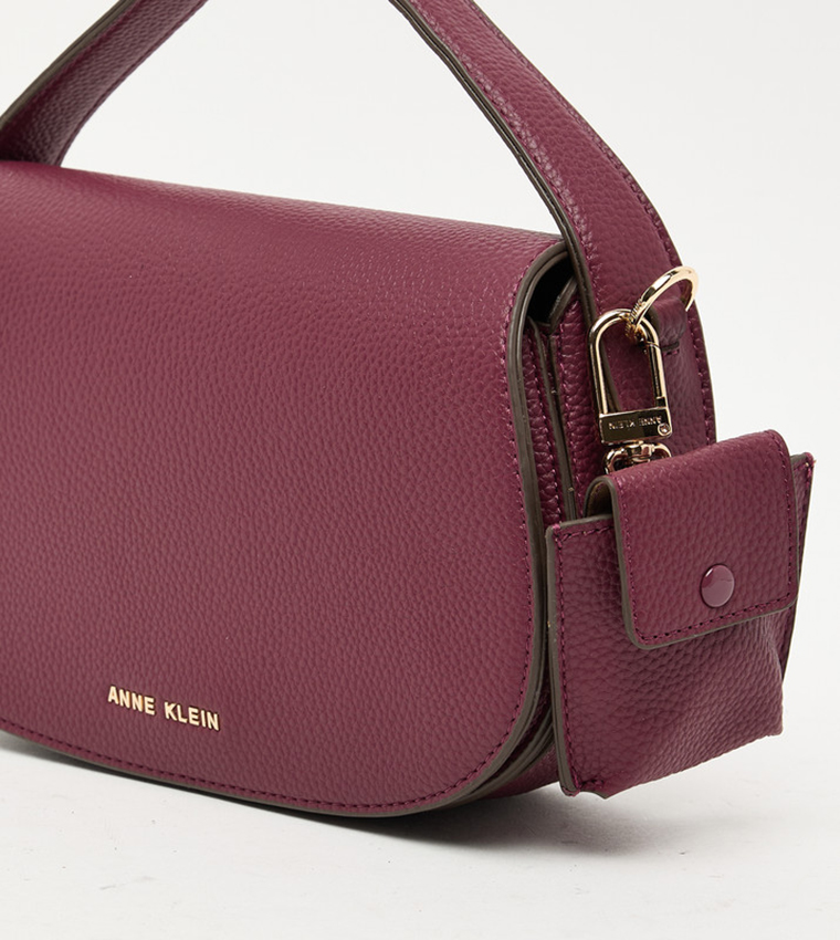 DEVON Textured Flap Top Handle Bag