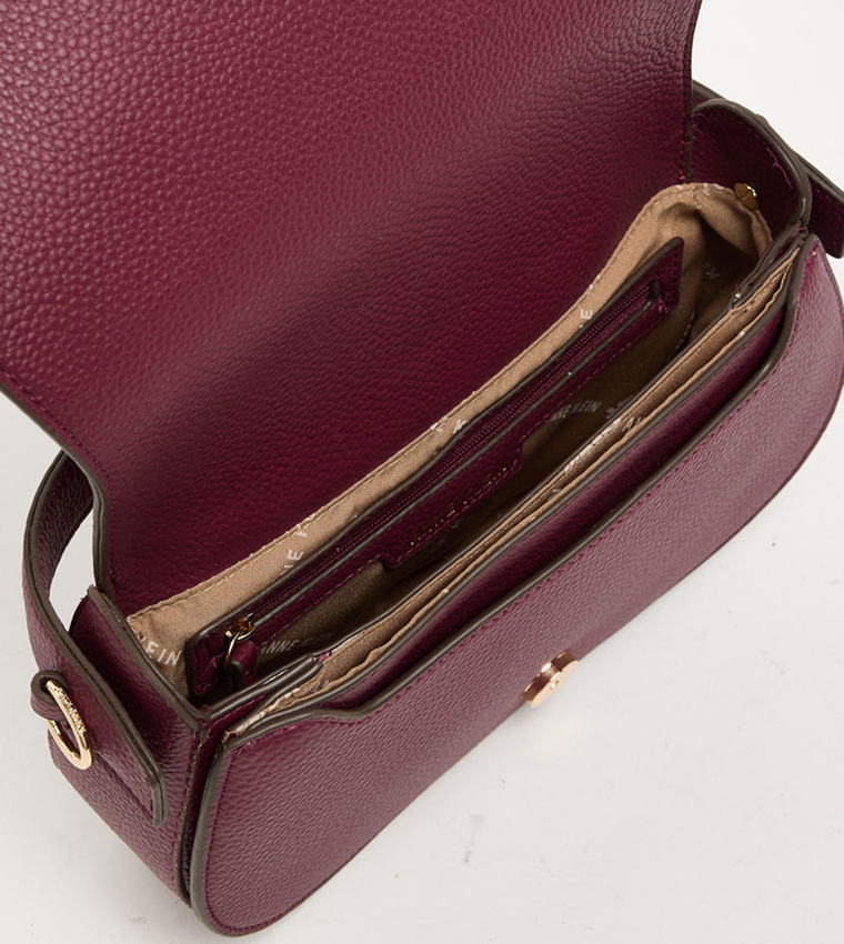 DEVON Textured Flap Top Handle Bag