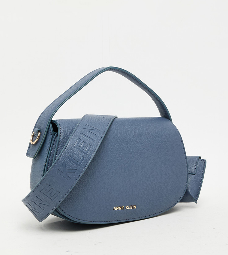 DEVON Textured Flap Top Handle Bag