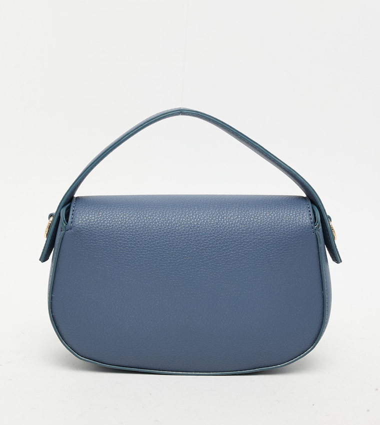DEVON Textured Flap Top Handle Bag