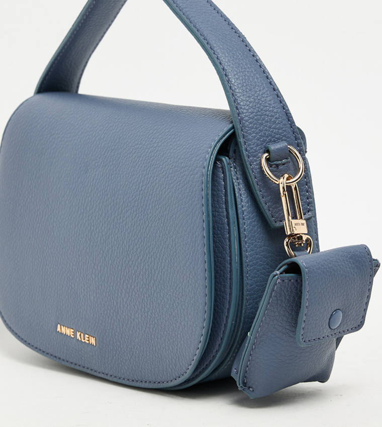 DEVON Textured Flap Top Handle Bag