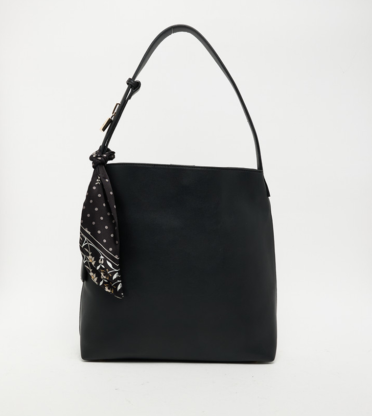 DECKLYN Scarf Detail Bucket Bag