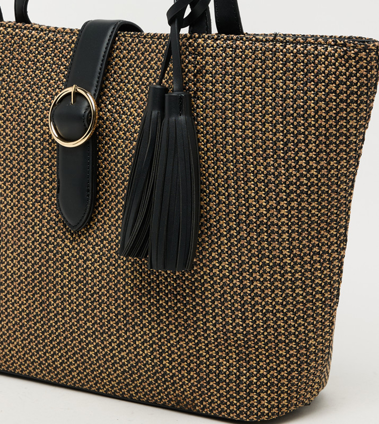 Textured Tote Bag Set