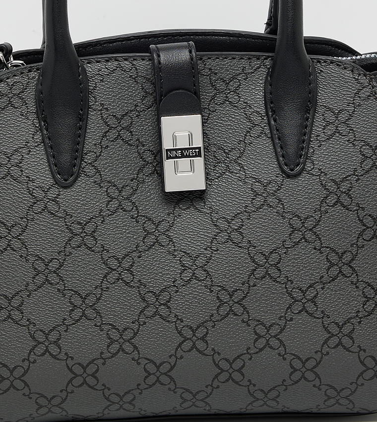 EASTYN Monogram Patterned Satchel Bag