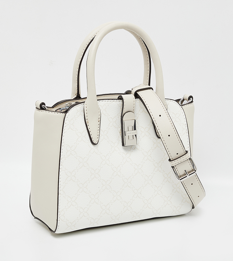 EASTYN Monogram Patterned Satchel Bag