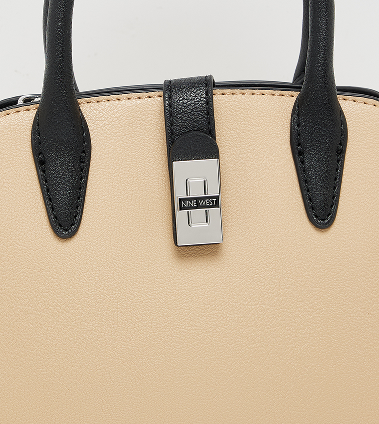 EASTYN Color Block Satchel Bag