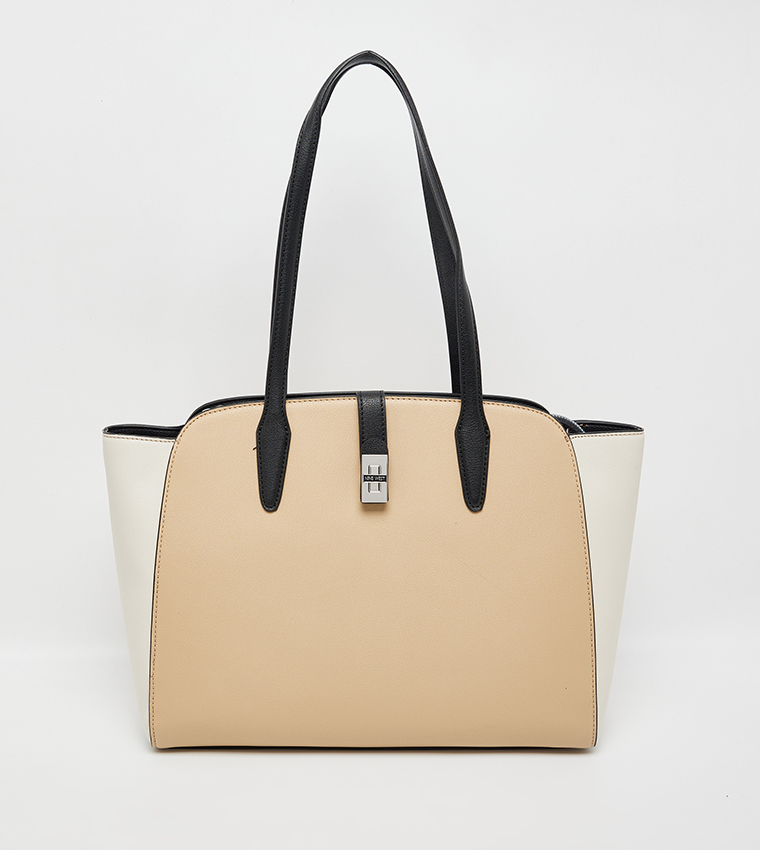 EASTYN Color Block Satchel Bag