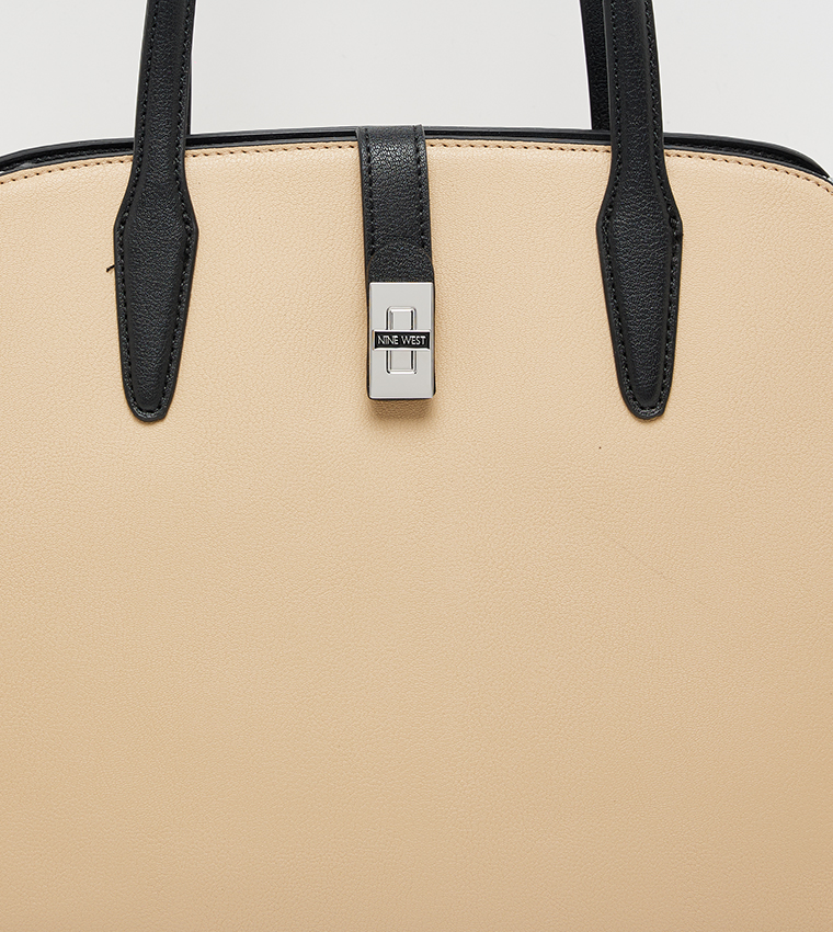 EASTYN Color Block Satchel Bag