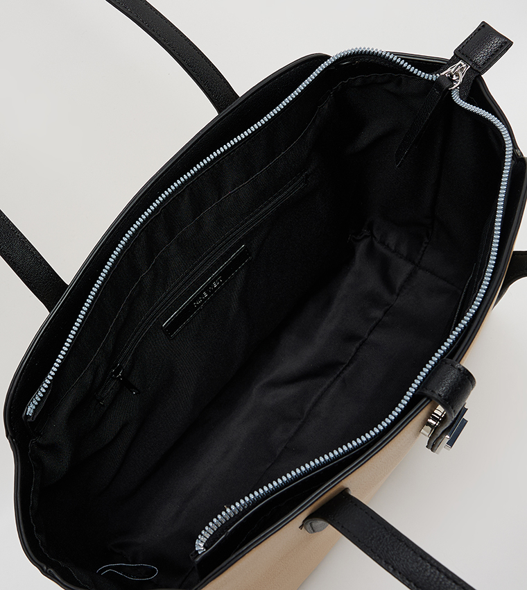 EASTYN Color Block Satchel Bag