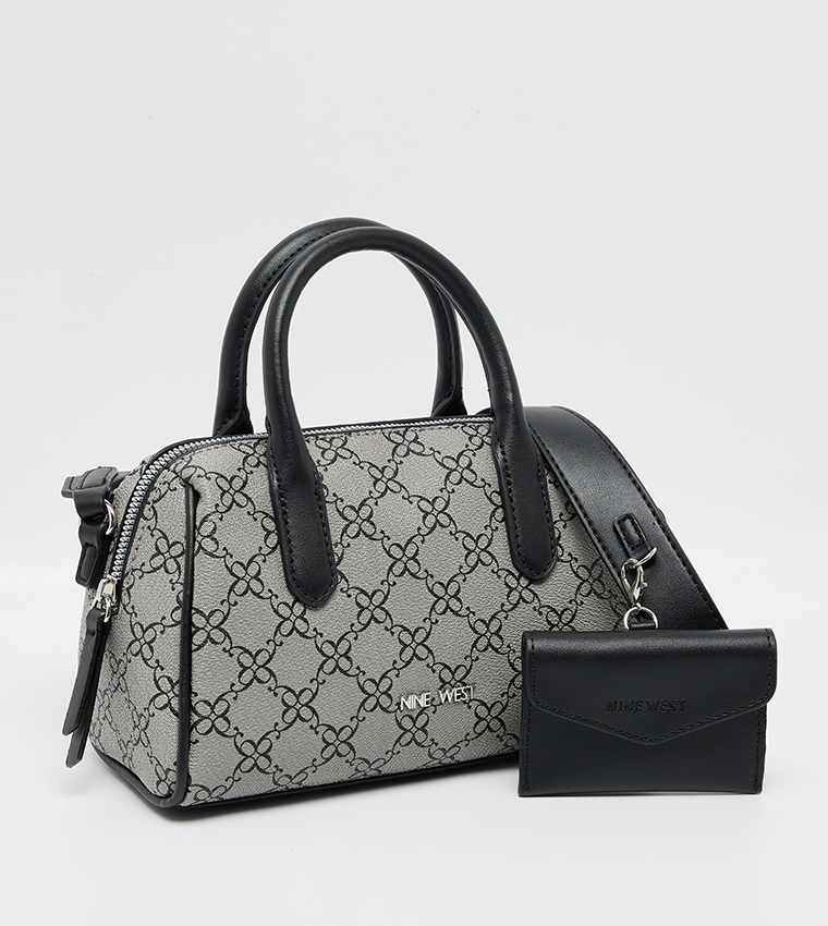 OLIVE Monogram Patterned Satchel Bag