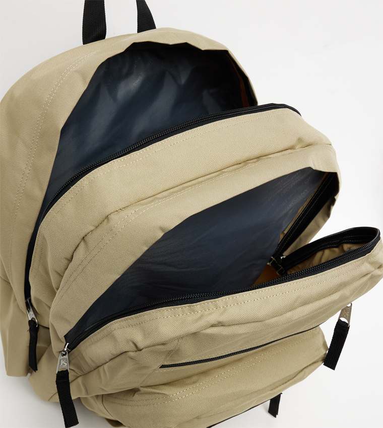 Label Detail Front Pocket Backpack