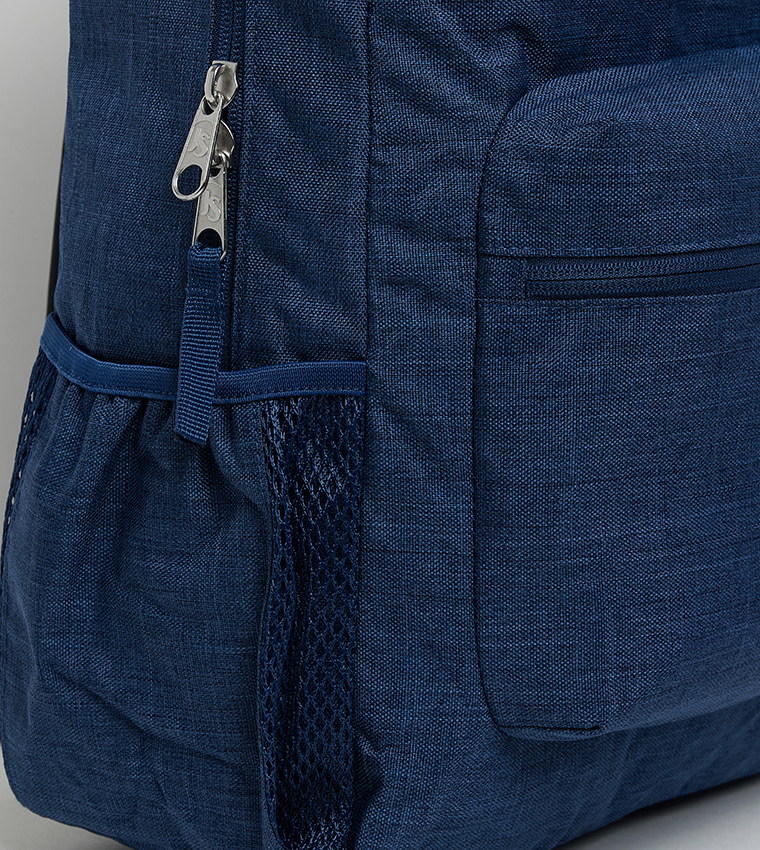 Label Detail Front Pocket Backpack