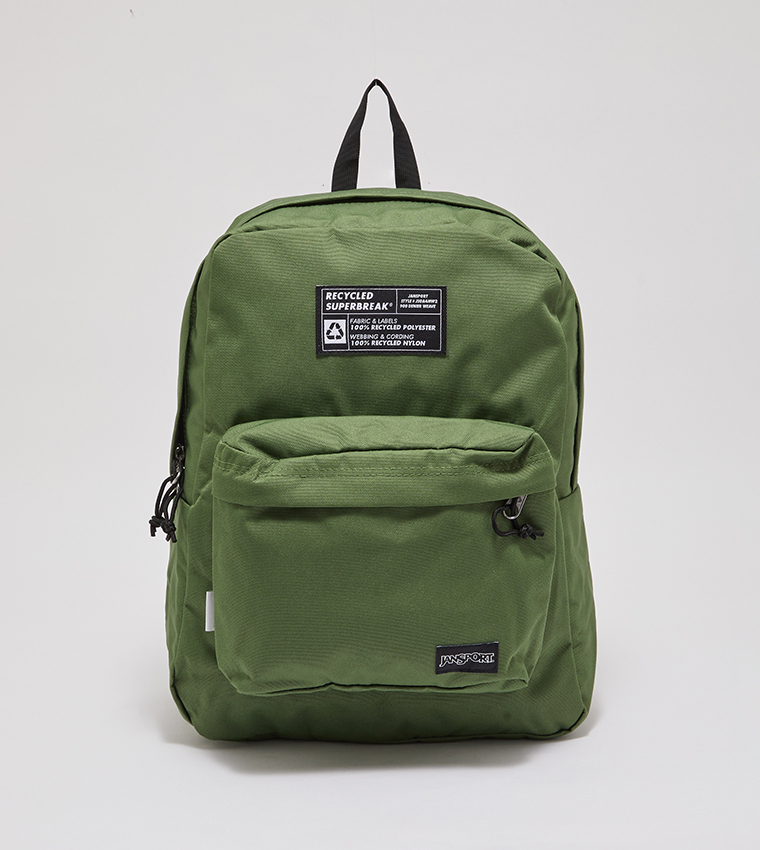 Recycled Superbreak New Olive School Backpack
