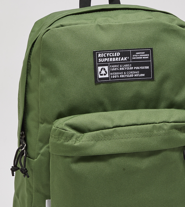 Recycled Superbreak New Olive School Backpack