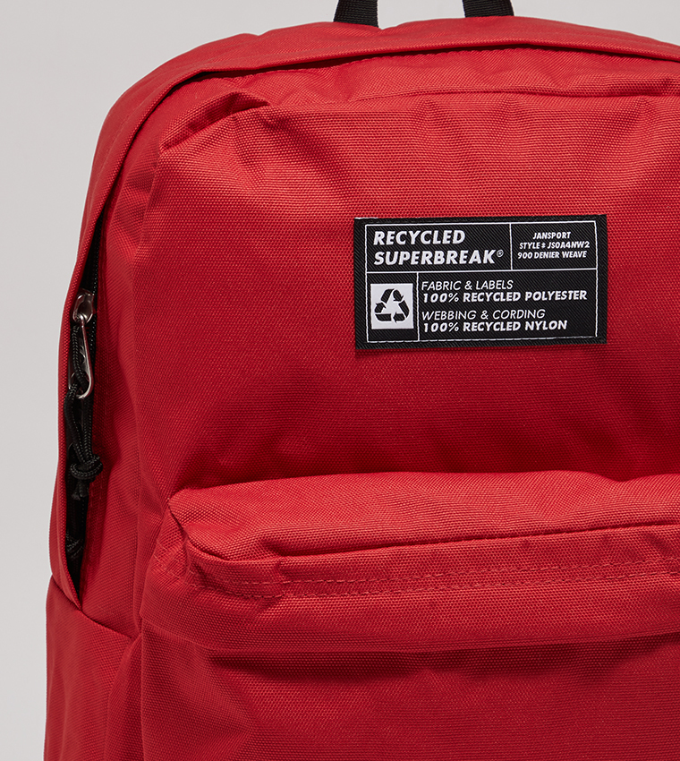 Recycled Superbreak Red Tape School Backpack