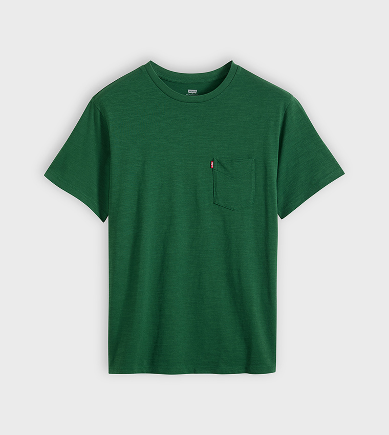 Levi's  Round Neck T-Shirts - Green Round Neck T-Shirts