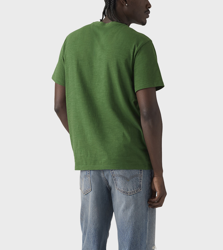 Levi's  Round Neck T-Shirts - Green Round Neck T-Shirts