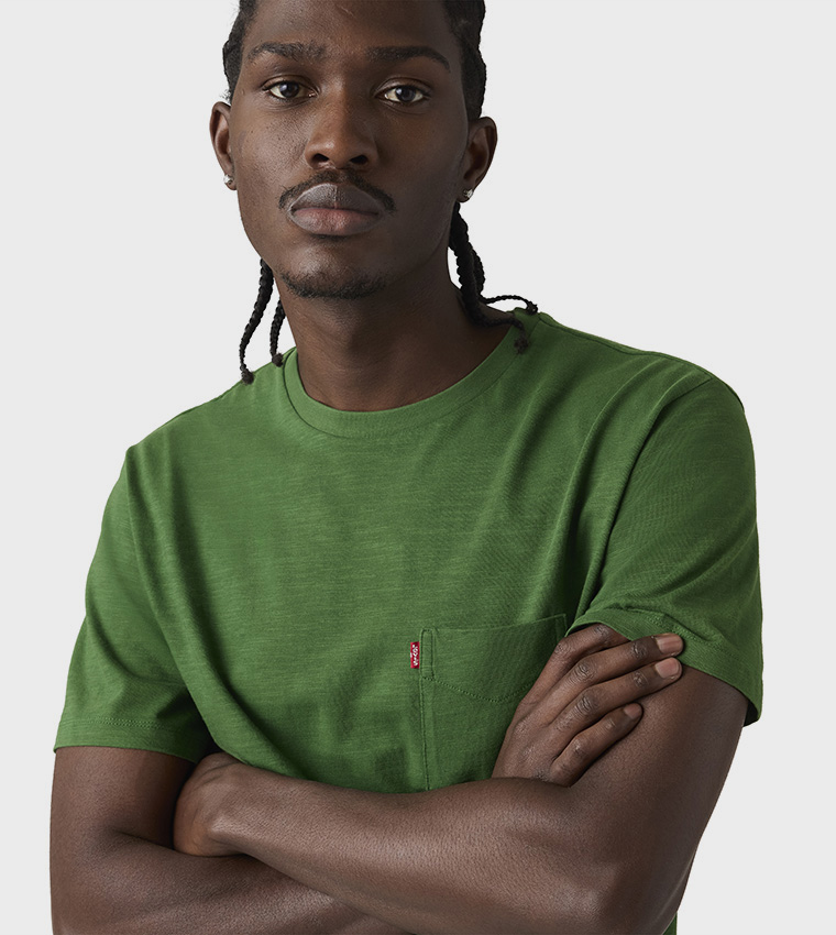 Levi's  Round Neck T-Shirts - Green Round Neck T-Shirts