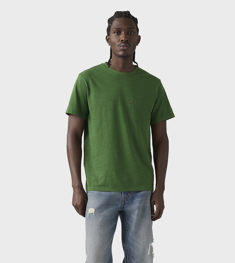 Levi's  Round Neck T-Shirts - Green Round Neck T-Shirts