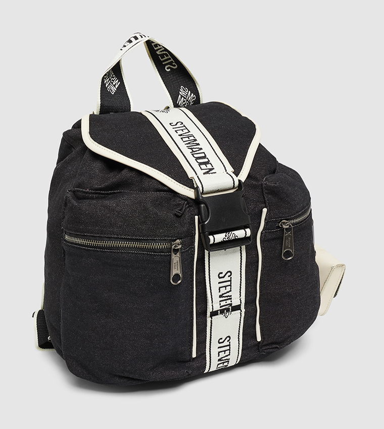 Logo Detail Front Pocket Flap Backpack
