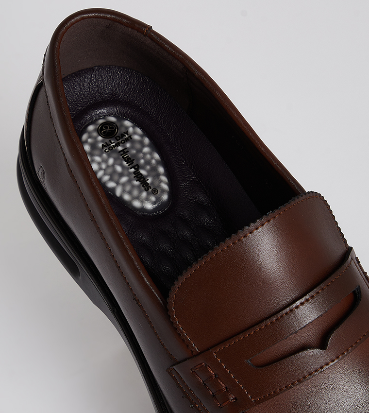 PALM Textured Round Toe Loafers