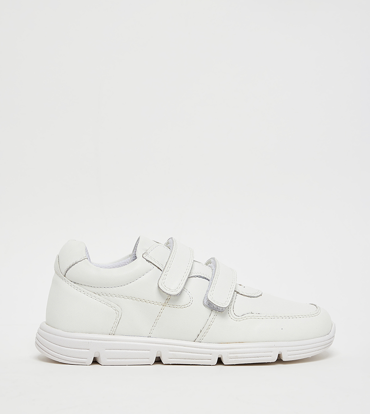 Textured Velcro Closure Sneakers