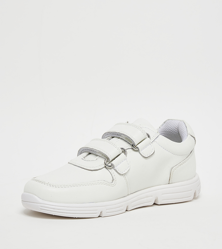 Textured Velcro Closure Sneakers