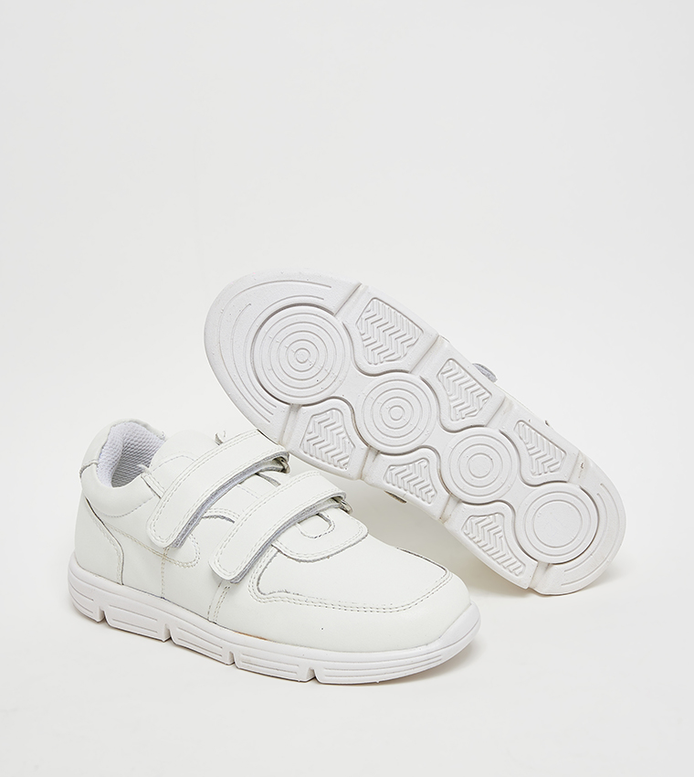 Textured Velcro Closure Sneakers